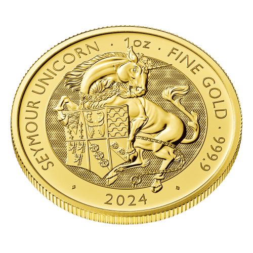 Pièce 1 once d'or Les Bêtes de Tudor : La licorne de Seymour 2024 | La Monnaie royale