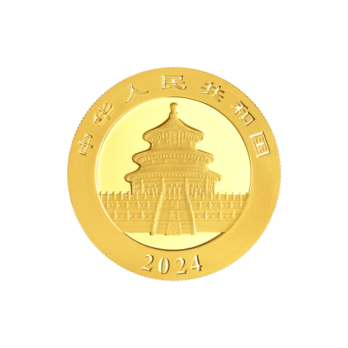 Pièce 8 grammes en or Panda chinois 2024 | Monnaie chinoise
