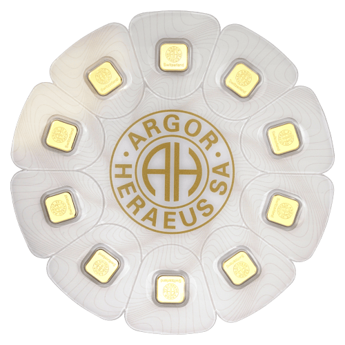 10 x 1 gram Goldseed Gold Bars | Argor-Heraeus
