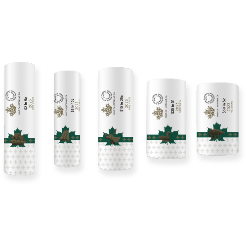 Set of 5 x 2023 First Strikes Coin Roll Collection | Royal Canadian Mint
