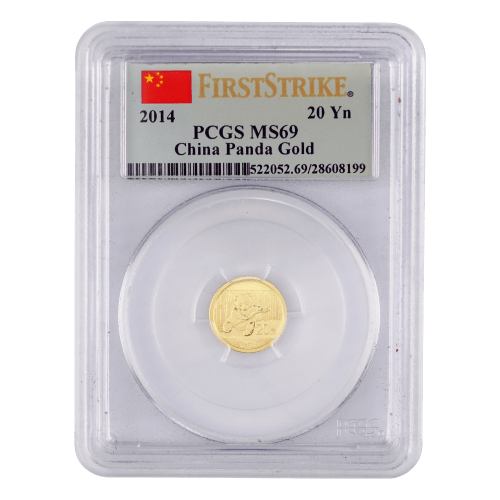 Set of 5 x 2014 PCGS MS-69 Chinese Panda Gold Coins | Chinese Mint