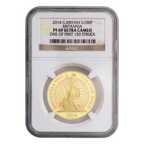 Ensemble de 5 pièces en or Britannia PF-69 2014 | La Monnaie royale
