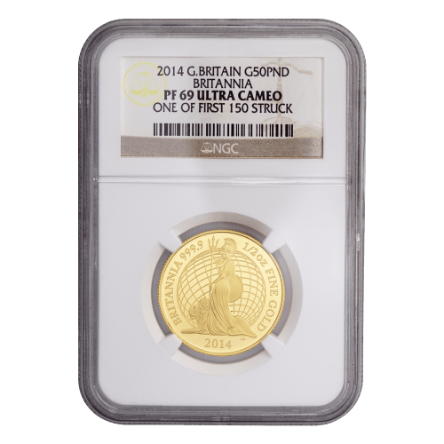 Ensemble de 5 pièces en or Britannia PF-69 2014 | La Monnaie royale