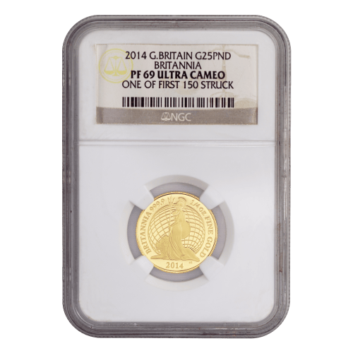 Ensemble de 5 pièces en or Britannia PF-69 2014 | La Monnaie royale