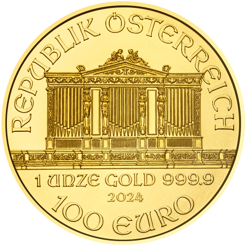 Pièce 1 once d'or Philharmonique autrichien 2024 | Monnaie autrichienne