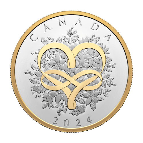 1 oz 2024 Celebrate Love Gilded Silver Coin | Royal Canadian Mint