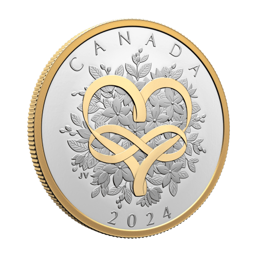 1 oz 2024 Celebrate Love Gilded Silver Coin | Royal Canadian Mint