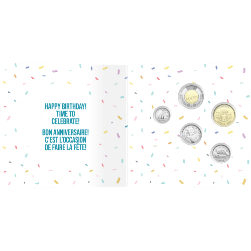 Set of 5 x 2024 Happy Birthday Gift Coins | Royal Canadian Mint