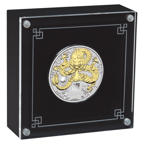 1 oz 2024 Lunar Year of the Dragon Gilded Silver Coin | Perth Mint