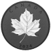 Pièce 5 onces d'argent plaqué rhodium noir Feuilles d'érable dans le vent 2024 | Monnaie royale canadienne