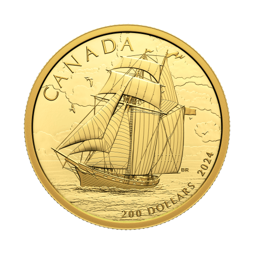 1/2 oz 2024 Tall Ships: Topsail Schooner Gold Coin | Royal Canadian Mint