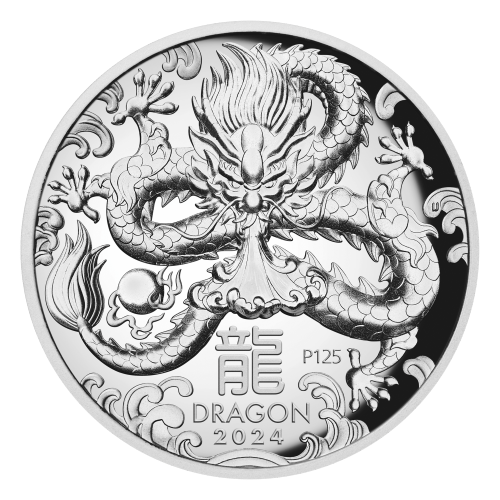 1 oz 2024 Lunar Year of the Dragon High Relief Proof Silver Coin | Perth Mint