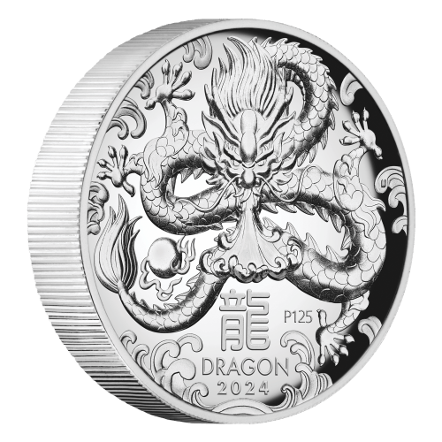 1 oz 2024 Lunar Year of the Dragon High Relief Proof Silver Coin | Perth Mint