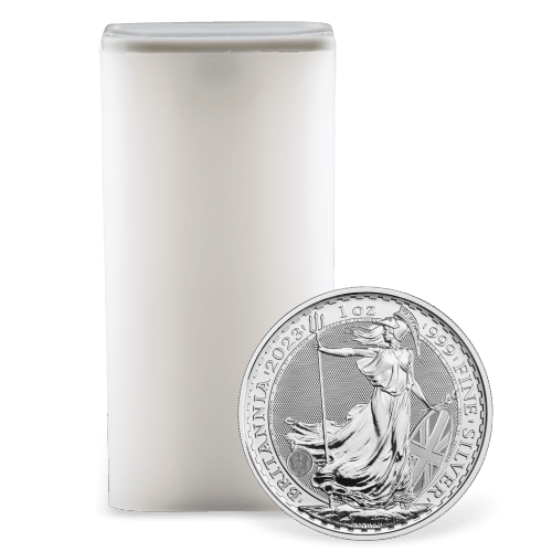 Tube of 25 x 1 oz 2023 Britannia: King Charles III Silver Coin