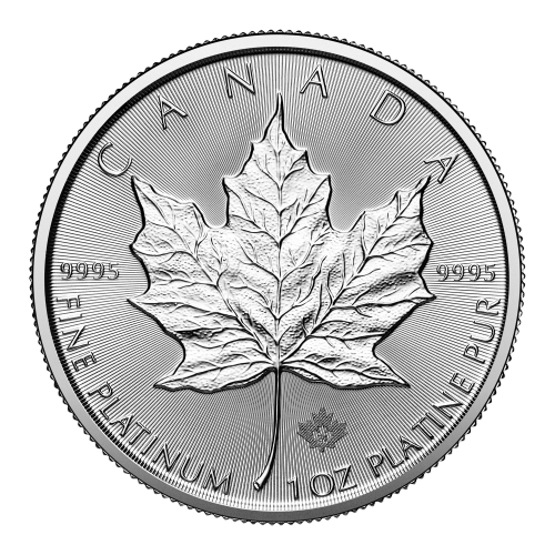 Pièce 1 once de platine Feuille d'érable canadienne 2024 | Monnaie royale canadienne