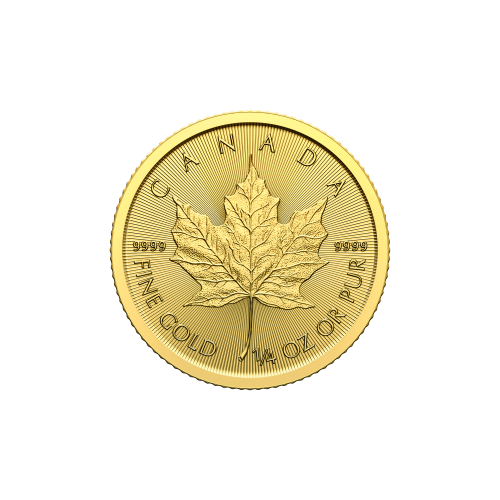 Pièce 1/4 once d'or Feuille d'érable canadienne 2024 | Monnaie royale canadienne