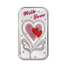 1 oz Valentine's Day: With Love Pink Colourized Silver Bar | Silvertowne Mint