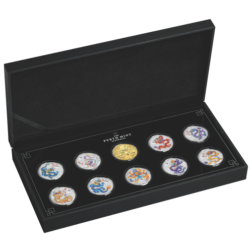 Set of 10 x 1/2 oz 2024 Lunar Year of the Dragon Silver Coins