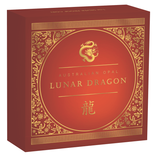 1 oz 2024 Australian Opal Lunar Series: Lunar Year of the Dragon Proof Silver Coin | Perth Mint