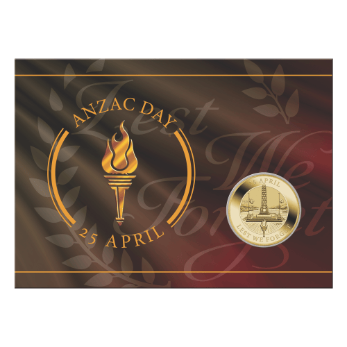$1 2024 Anzac Day Bronze Coin in Card | Perth Mint
