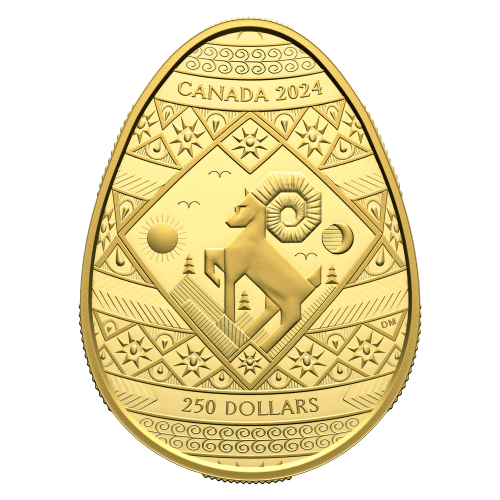 Pièce d'or en forme d’œuf Pyssanka 2024 | Monnaie royale canadienne
