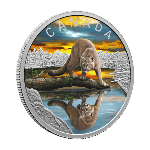 1 oz 2024 Wildlife Reflections: Cougar Silver Coin | Royal