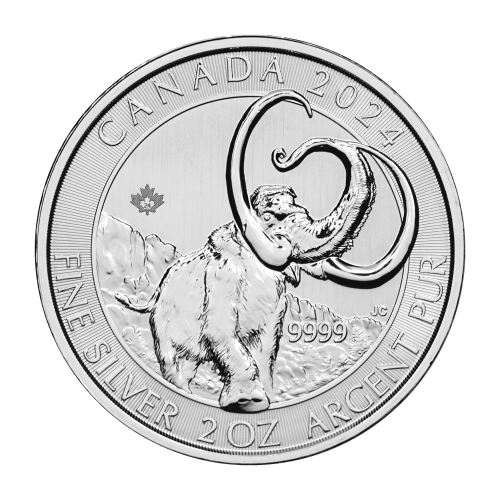 Pièce 2 onces d'argent Âge glaciaire : Le mammouth laineux 2024 | Monnaie royale canadienne